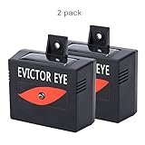 Seicosy Evictor Eye Nighttime Solar Powered Animal Repellent - 2 Pack, Indoor/Outdoor Weatherproof Solar Animal Repeller, Deterrent Light Nocturnal Animals ()