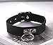 BEINY 3 PCS Black Gothic Punk PU Leather Choker Necklace Collar Hoop Chain Set Classic with Charms for Women Girls (3 PCS A SET)
