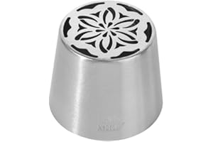 Cake Decorating Tips DIY Reusable Creative Cream Nozzles Pleated Stainless Steel Pastry Piping Nozzle (Style 4)