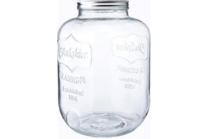 8L Glass Jar with Stainless Steel Screw Lid, Mouth Canning Jar, Kitchen Storage, Cookie Candy Penny