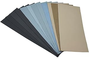 24PCS Ultra-Fine Sand Paper 9 x 3.6 Inch Premium Wet Dry Sandpaper 12 Grits Assorted for Wood Metal Sanding，Grit：1000 1500 20