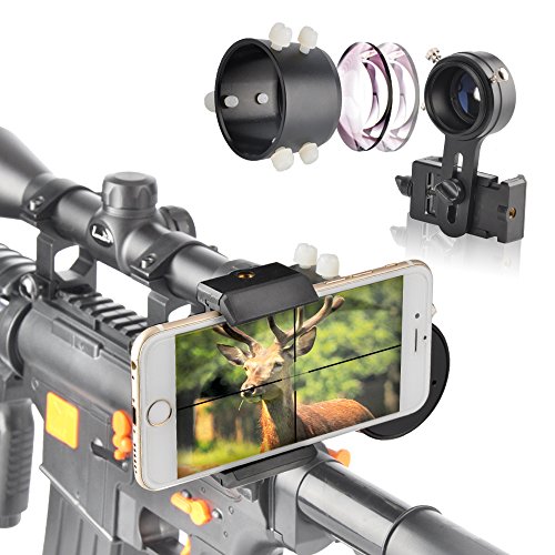Landove Rifle Scope Smartphone Mounting System Smart Shoot Scope Mount Adapter for Gun scope Airgun Scope Display Record the hunt Via the Phone - Advanced Glass Magnification system adapter