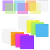 Transparent Sticky Notes 500 Pcs, MIUTME Clear Sticky Notes Waterproof Translucent Color Memo Pad 3 x 3 inch, See Through Notes for Office College School Supplies Pads (7 Colors)