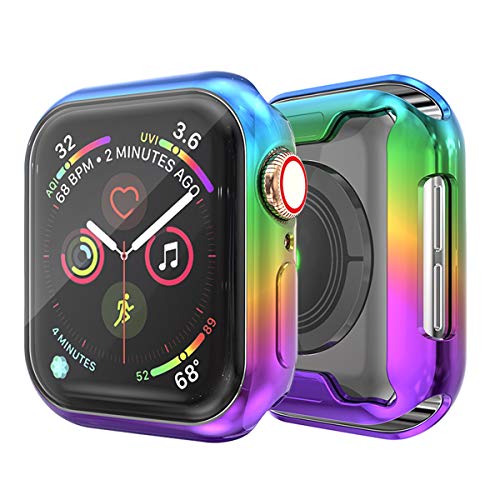 JZK Apple Watch Series 5 40mm Screen Protector,iWatch Protective Case Soft Plated TPU All-Around Ultra-Thin Bumper Cover for Apple Watch Series 4 Series 5 40mm Nike+, Edition Accessories