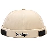 Men Hats Docker Cap Hats Beanie Sailor Cap Worker Hat Rolled Cuff Retro Brimless Hat with Adjustable