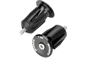 1 Pair Bar End Plugs, Aluminum Alloy Bike Handlebar for Most Bicycle, Mountain Bike, Road MTB, BMX(Black) Bicycles and Spare 