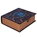 Grimoire Deck Box, Cipher| Large Wooden Spellbook Style Fabric Lined Deck or Cube Box for MTG, YuGiOh, and Other TCG | 1000+ Card Capacity