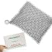 Amagabeli Stainless Steel Cast Iron Cleaner 8"x6" 316L Chainmail Scrubber Pan Scraper Cookware Accessories Pan Dutch Ovens Polycarbonate Skillet Scraper Pot Grill Brush Seasoning Cleaning Tools Set
