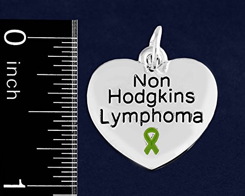 Non-Hodgkin's Lymphoma Awareness Large Heart Charm in Bag (1 Charm - Retail)