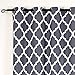 Printed Blackout Curtains-Set of 2 Panel,52 Inches Wide By 84 Inches Long,Room Darkening Curtains And Drapes For Bedroom Living Room Window,Thermal Insulated Grommet Top Grey White Moroccan Pattern