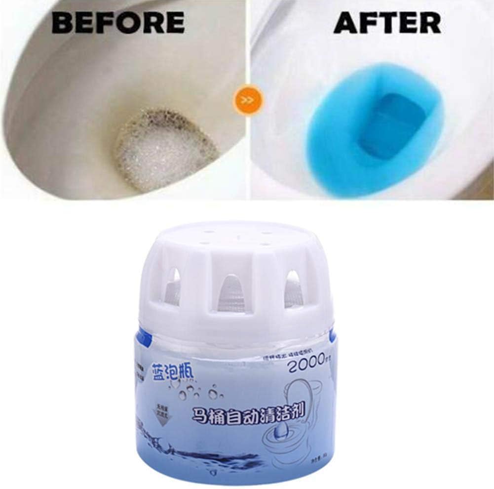 dianqin14 Automatic Toilet Bathroom Cleaner Cleaning Tablets Deodorizes Stain Remover lasts Magic Foaming Flush Bottled Helper Blue Bubble Amazing 2/3 months Use