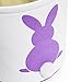 GWELL Foldable Bunny Handmade Easter Egg Basket Fluffy Tails Printed Rabbit Canvas Kids Tote Bag Bucket for Candies Goodies DIY Gifts (1 Set-4 Colors)