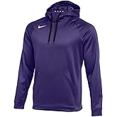 Nike MEN'S THERMA PULLOVER HOODIE (PURPLE/WHITE, Small)