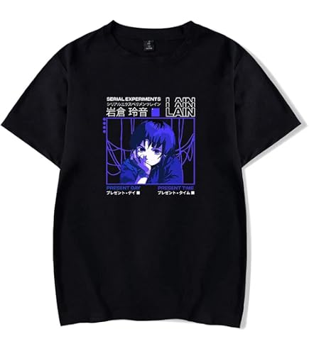 Anime Serial Experiments Lain Fashion T-Shirt Summer Men/Women
