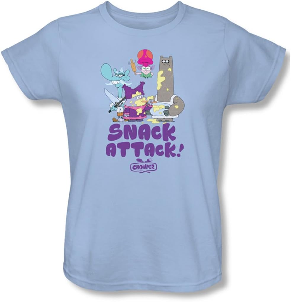 Chowder Womens Snack Attack TShirt, XXLarge, Light Blue Amazon.ca