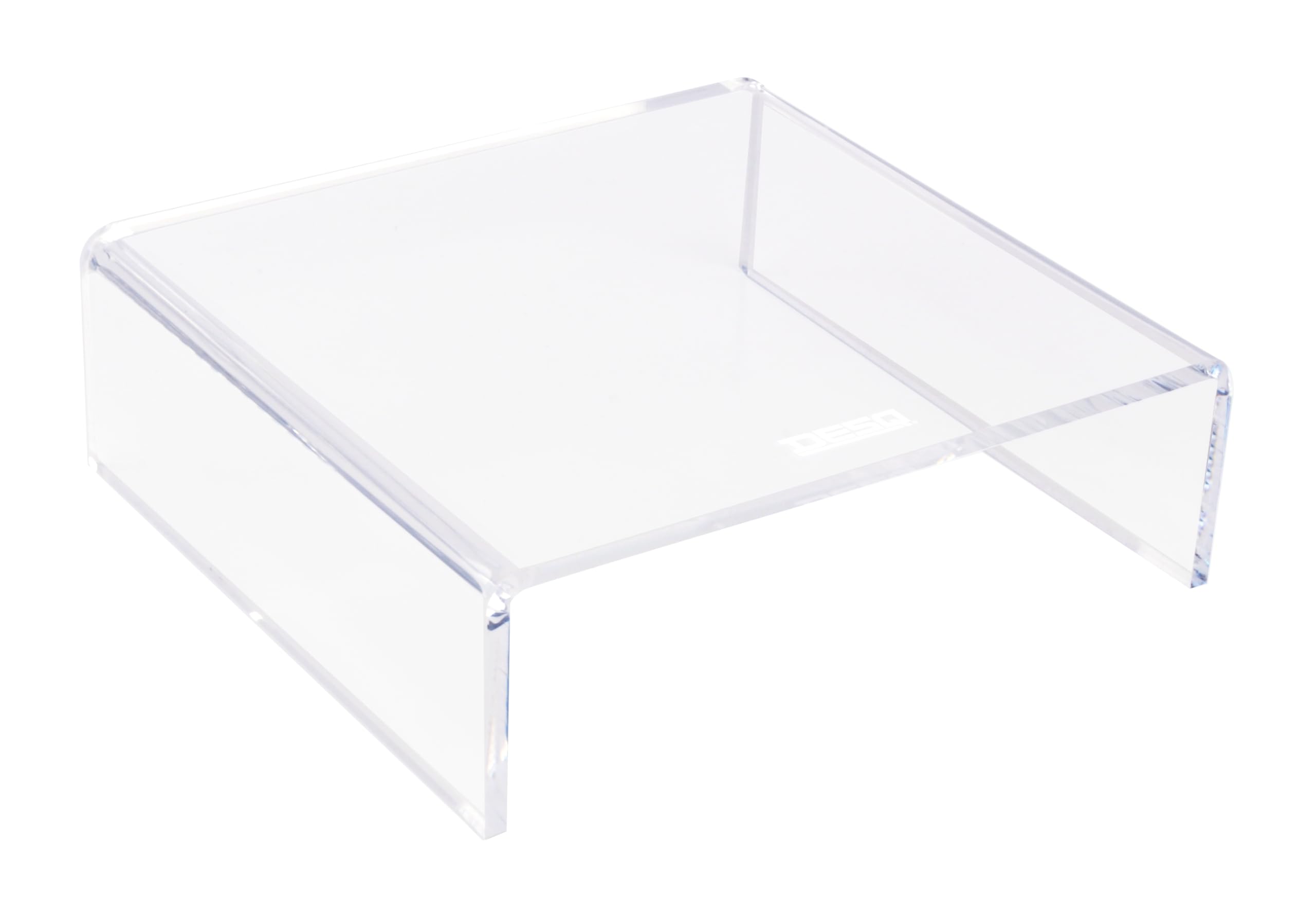 DESQ 1539 High Quality Letter and Storage Baskets – Monitor Stand, 6 mm, Clear — image 1