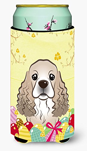 Caroline's Treasures BB1898TBC Cocker Spaniel Easter Egg Hunt Tall Boy Hugger C…