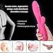 G-Spot Vibrator Rabbit Vibrator Clitoris Vagina 10 Speed Silicone Stimulation Adult Sex Toy for Women (Pink)