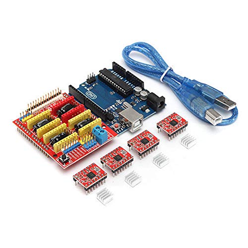 SODIAL 3D Printer Board Kit For Arduino CNC Shield V3+UNO R3+A4988x4 GRBL Compatible