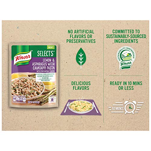 Knorr Selects Pasta Side Dish, Lemon & Asparagus with Cavatappi Pasta, 3.4 oz, Pack of 8