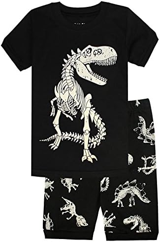 Boys Pajamas T-Rex Little Kids Pjs Sets 100% Cotton Toddler Sleepwear Short Clothes 8T