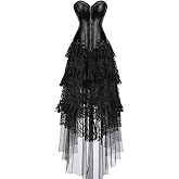 Sapubonva Corset Dress Women Renaissance Costume Bustier Gothic Lingerie Plus Size