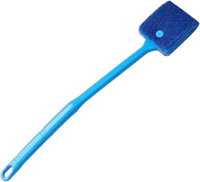 kuou Aquarium Fish Tank Cleaning Sponge Brush Long Handle Double Face