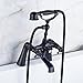 Rozin Deck Mount 2 Holes Bathtub Faucet Oil Rubbed Bronze Dual Handle Mixer Tap with Hand Shower