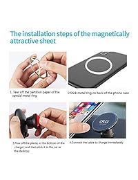 Cargador de teléfono inalámbrico, soporte de teléfono de montaje en tablero de tablero y tablero de tablero Qi magnético rápido 2 en 1   Compatible para iPhone Xs Max   Xs   XR   X   8 8 Plus   Compatible con Samsung Galaxy S9   S9 +   S8   S8 +   Nota 8