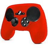 ParticleGrip STUDDED Skin for Steam Controller by Foamy Lizard ® Sweat Free 100% Silicone Skin Cover w/Raised Anti-slip Studs *CONTROLLER NOT INCLUDED* (SKIN, RED)