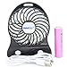 innobay 3-inch Mini Handy Portable Rechargeable Fan Operated by 18650 Lithium Battery, 3 Speeds, 1 Led Night Light, Perfect Size to Put in Hand Bag and Pocket (Black)