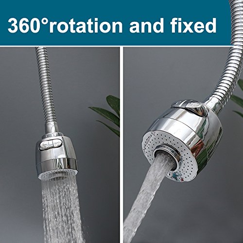 3New 360°Swivel Water Saving Tap Aerator Nozzle Filter Water Saving Tap Diffuser Kitchen Accessories (Double Pipe) - Thumbnail 7