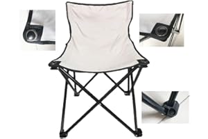 Smartmak Fast Folding Chair, Reinforced, Suitable for Sauna, Beach and Picnic - Grey
