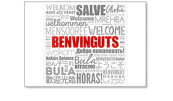 Imán para nevera de Benvinguts (Bienvenido en Catalán) Word ...