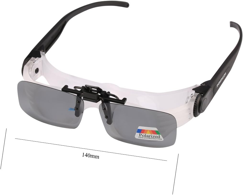 occhiali da pesca polarizzati per uomini con lente d'ingrandimento