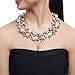 Holylove Statement Necklace for Women Pearl Necklace Novelty Jewelry White with Gift Box-8058set