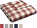 Amazon Brand – Pinzon Plaid Flannel Duvet Cover - Full or Queen, Cream and Red Plaid