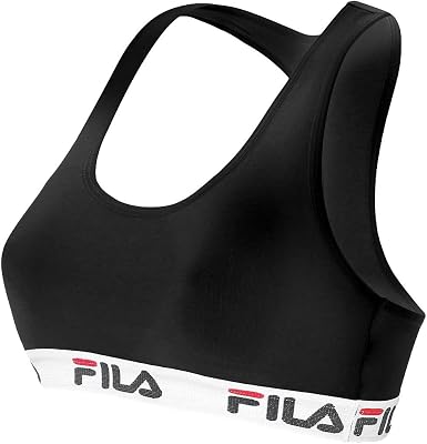 Reggiseno Donna Cotone, Reggiseno Sportivo, Senza Ferretto, Nero, Taglie M
