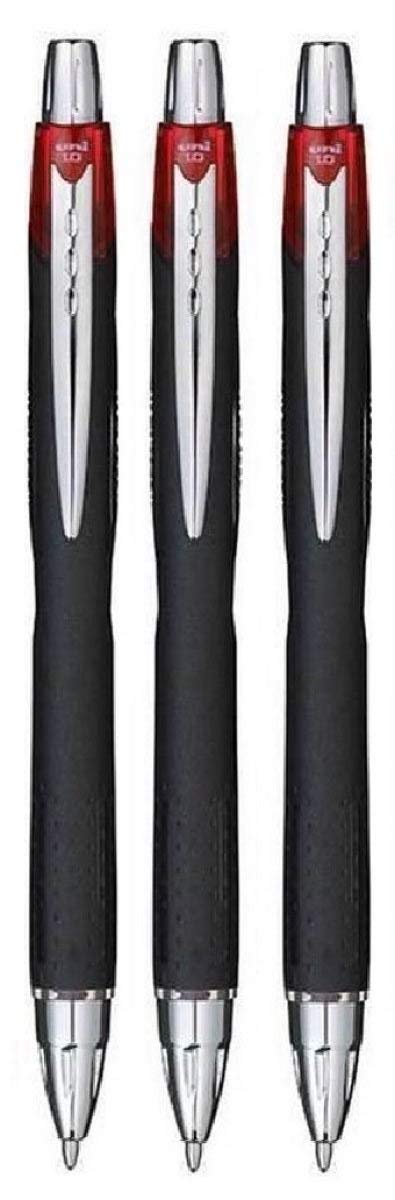 Uni Ball Red Jetstream Retractable Broad Rollerball Pen SXN-210 (Pack Of 3)