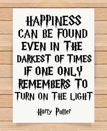 Presents Gifts For Kids Girls Boys Teens Children Birthday Christmas Xmas Harry Potter Lovers Fans Happiness Can Be Found Quotes Prints Posters Wall Art Unique Special Gifts Idea