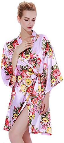 Bridesmaids Robes Floral Wedding Bride by Endless Envy (Violet)