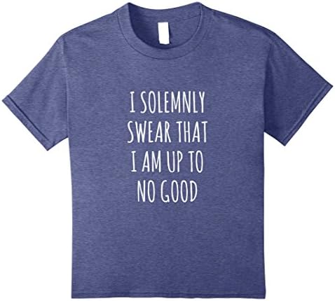 Kids I Solemnly Swear That I Am Up To No Good T-Shirt 12 Heather Blue