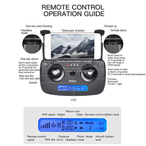 Entweg RC-Drohne, ZLL Beast SG906 PRO 2 GPS-RC-Drohne mit Kamera 4K 3-Achsen-Gimbal-Bürstenmotor 5G WiFi FPV Optischer… – Bild 5