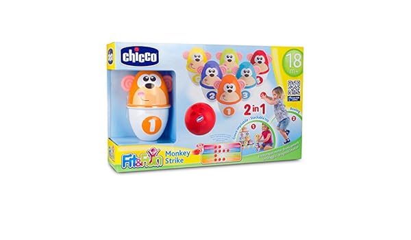 chicco monkey strike bowling set