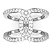 Metal Factory 925 Sterling Silver Cubic Zirconia CZ Band Ring