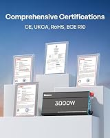 Renogy 3000W Pure Sine Wave Inverter 12V DC to 230V 6000W Peak UK Sockets view 4