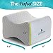 Comfywise White Orthopedic Knee Pillow for Side Sleepers: Memory Foam Leg Wedge for Joint and Back Pain, Sciatica Nerve, and Sleeping Relief Plus More