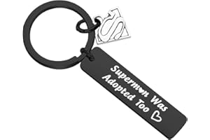 TIIMG Funny Adoption Gift Gotcha Day Gift Adopted Jewelry Keychain