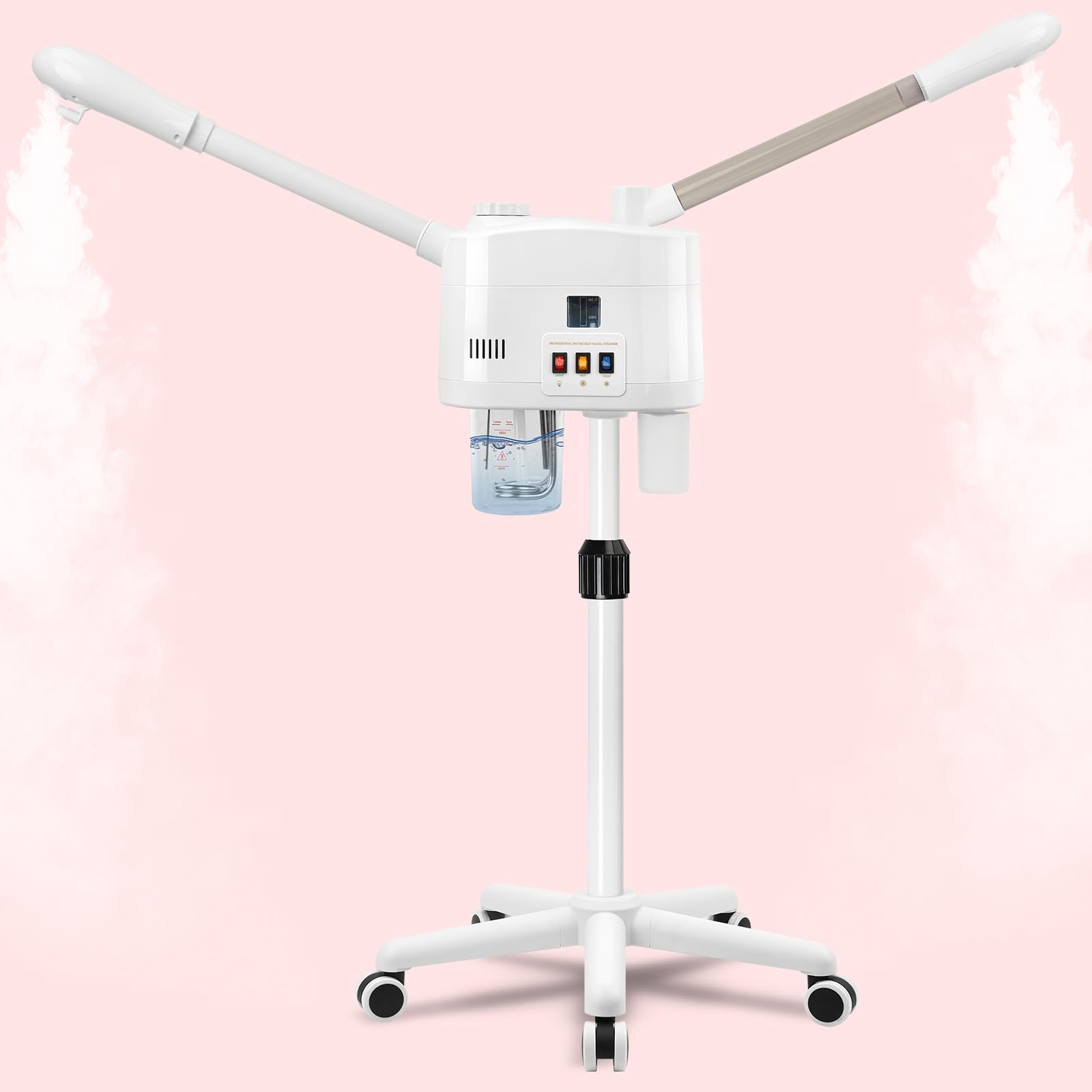 Photo 1 of ***FOR PARTS/ MISSING ASSEMBLY PIECES*** Professional Facial Steamer, 2 in 1 Face Steamer with Cold & Hot Mist, Facial Steamer with Timer Function, Stand Face Steamer Adjustable Height for Spa, Salon and at Home use