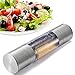 Kuprine Salt and Pepper Grinder Set Stainless Steel 2 in 1 Pepper Mill and Salt Grinder with Adjustable Ceramic Grinding Mechanism